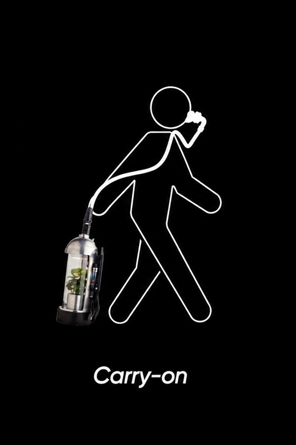 OxyVest carried as a carry-on